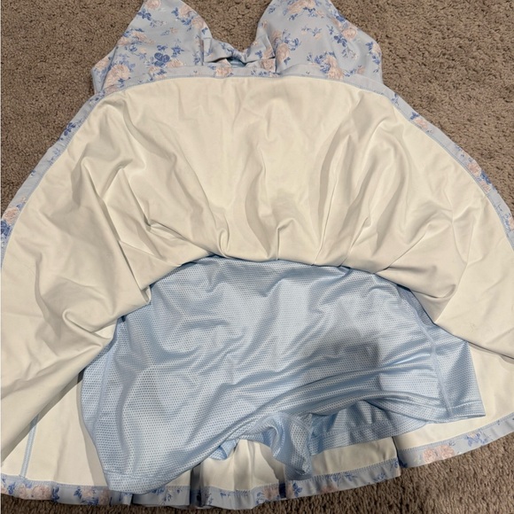 LoveShackFancy Hubert Blue and White Floral Dress - Picture 6 of 7